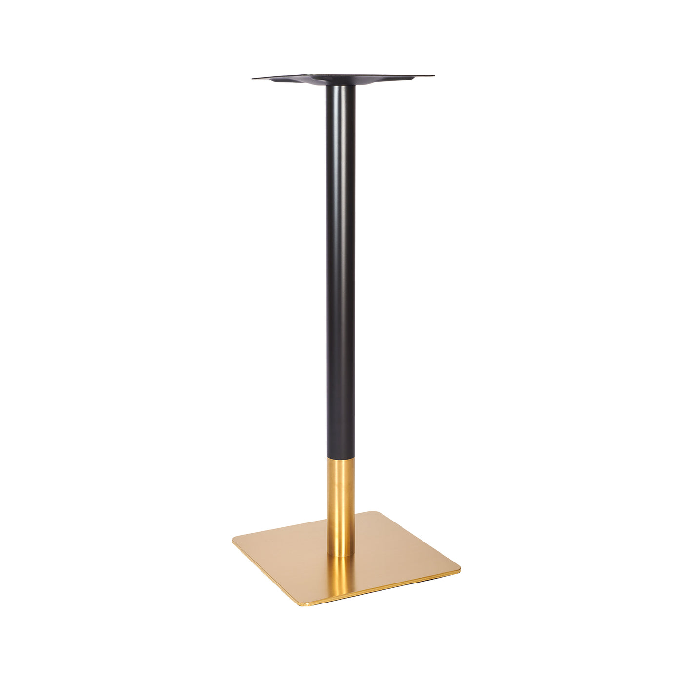 Ava Small Square Table Base - Vintage Brass/Black